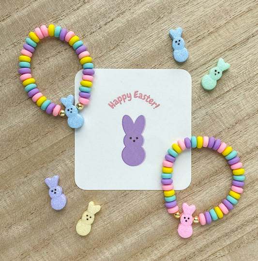 Bunny Peep Beaded Bracelet