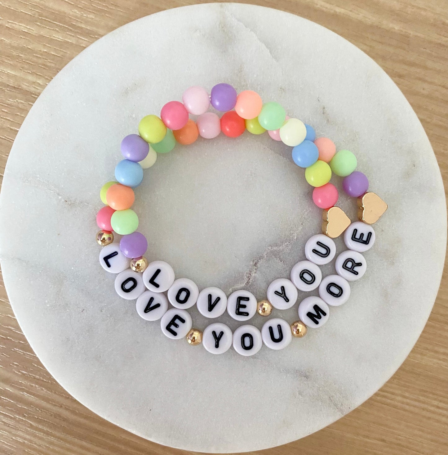 Love You, Love you More - Mama and Mini Bracelet Set