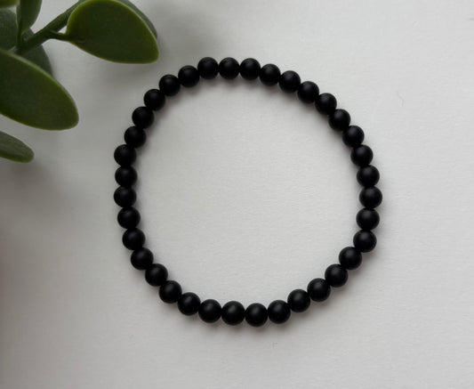 Matte Black Onyx Beaded Bracelet- Men's Collection