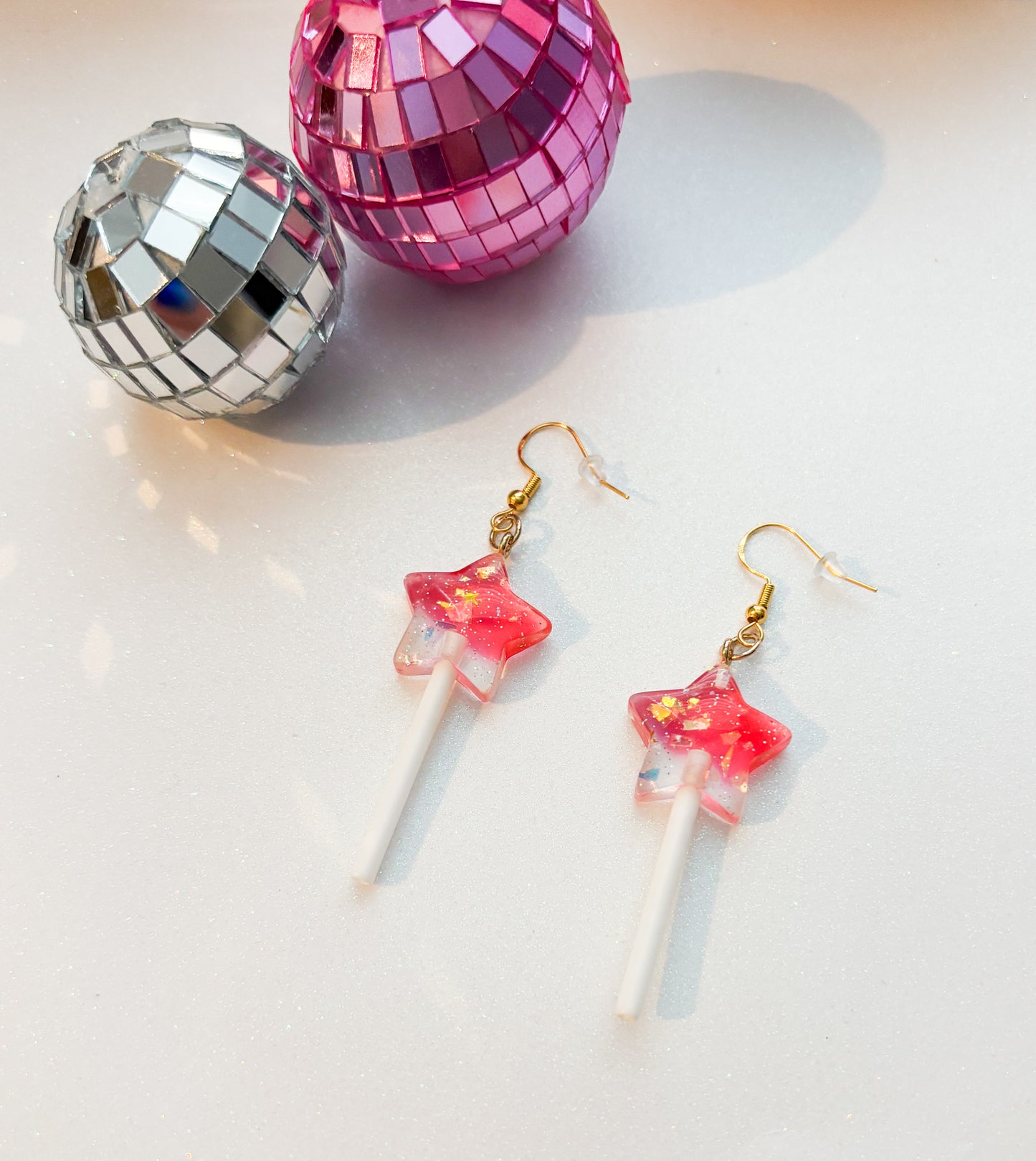 Star Lollipop Dangle Earrings