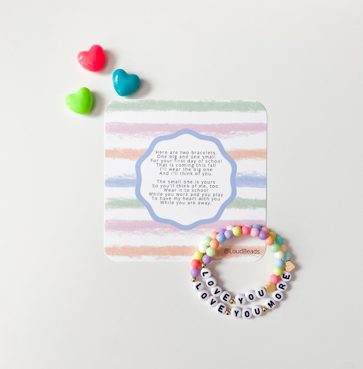 Love You, Love you More - Mama and Mini Bracelet Set