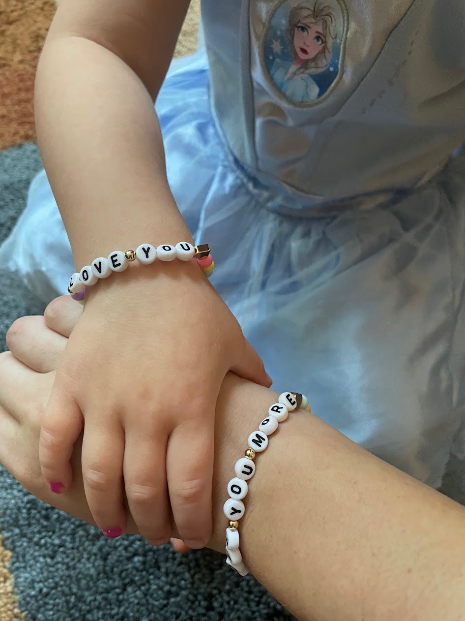Love You, Love you More - Mama and Mini Bracelet Set