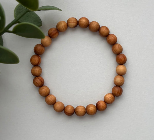 Natural Wood Beaded Bracelet – Men's Collection